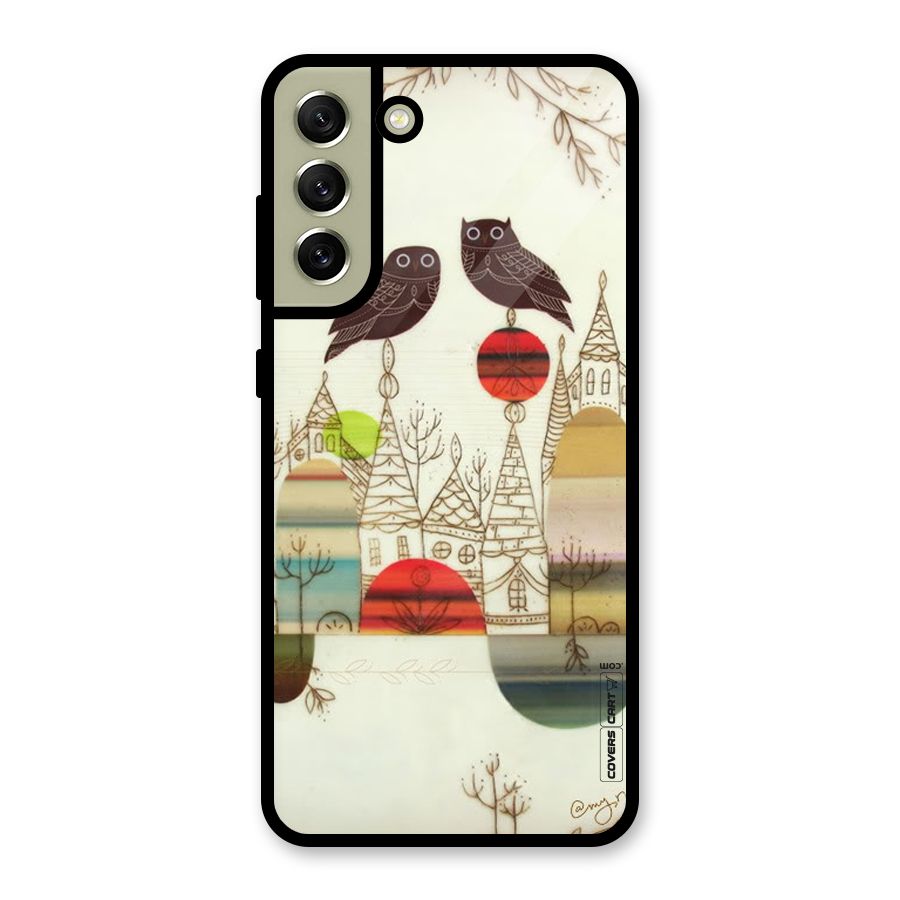 Owl Art Metal Back Case for Galaxy S21 FE 5G (2023)