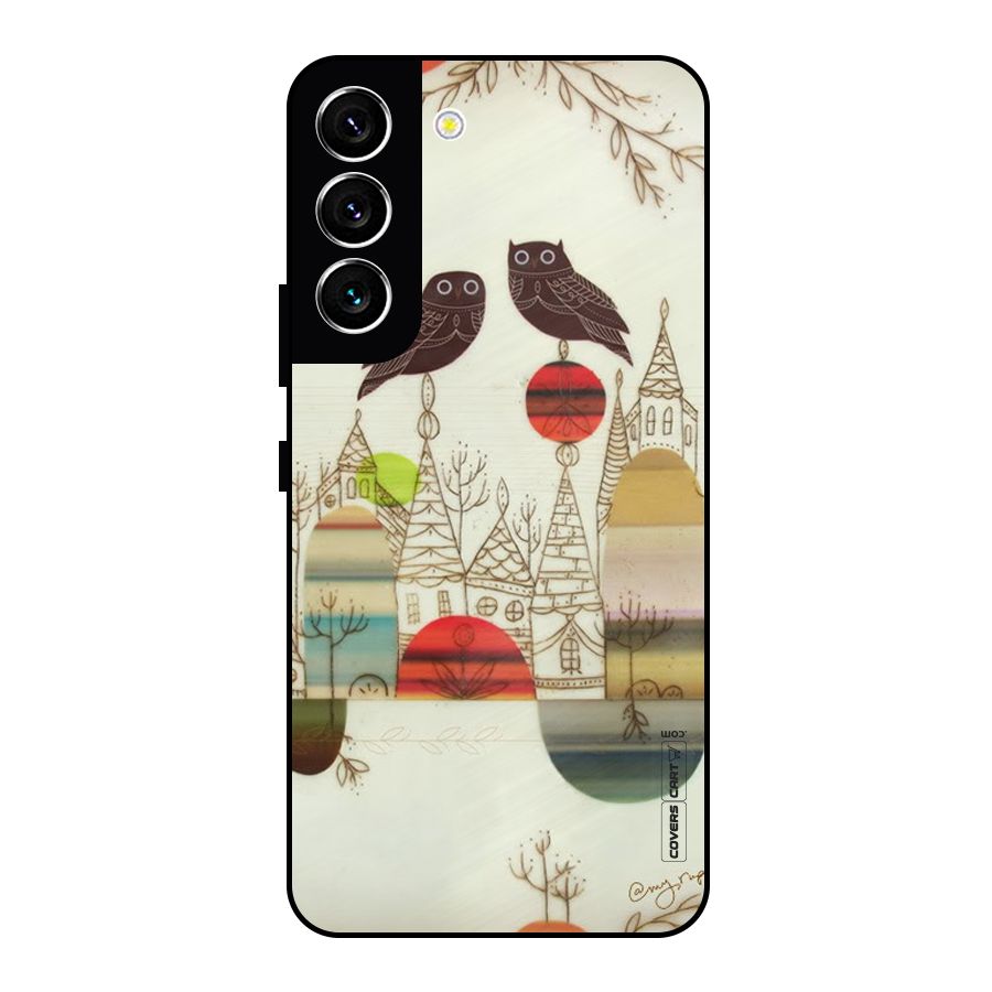 Owl Art Metal Back Case for Galaxy S22 5G