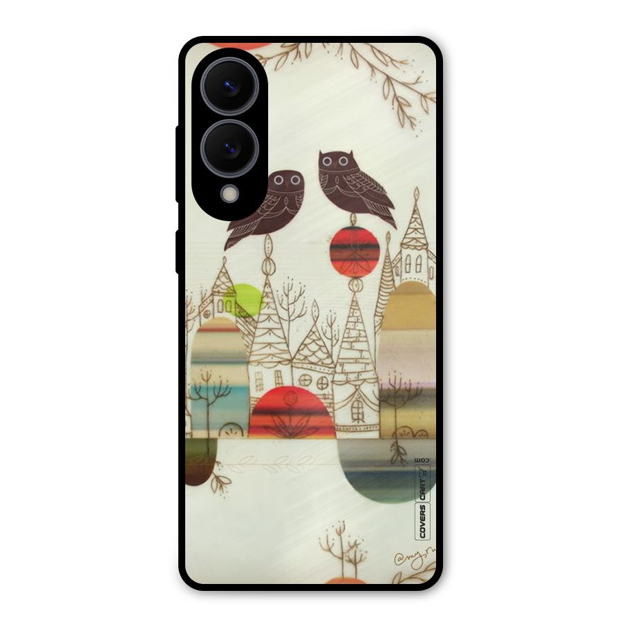 Owl Art Metal Back Case for Galaxy S25 Edge