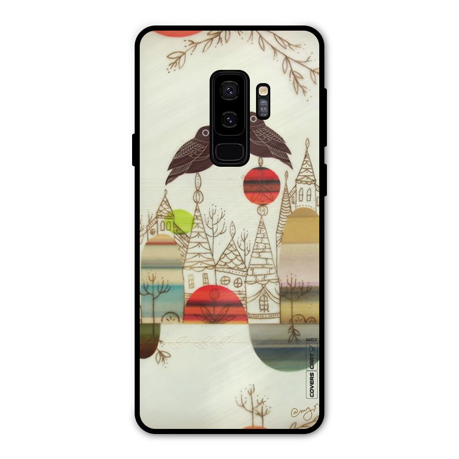 Owl Art Metal Back Case for Galaxy S9 Plus