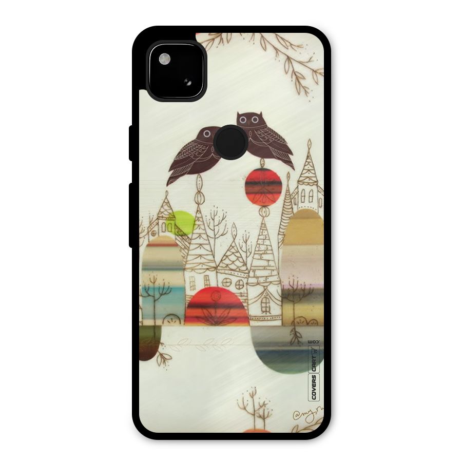 Owl Art Metal Back Case for Google Pixel 4a