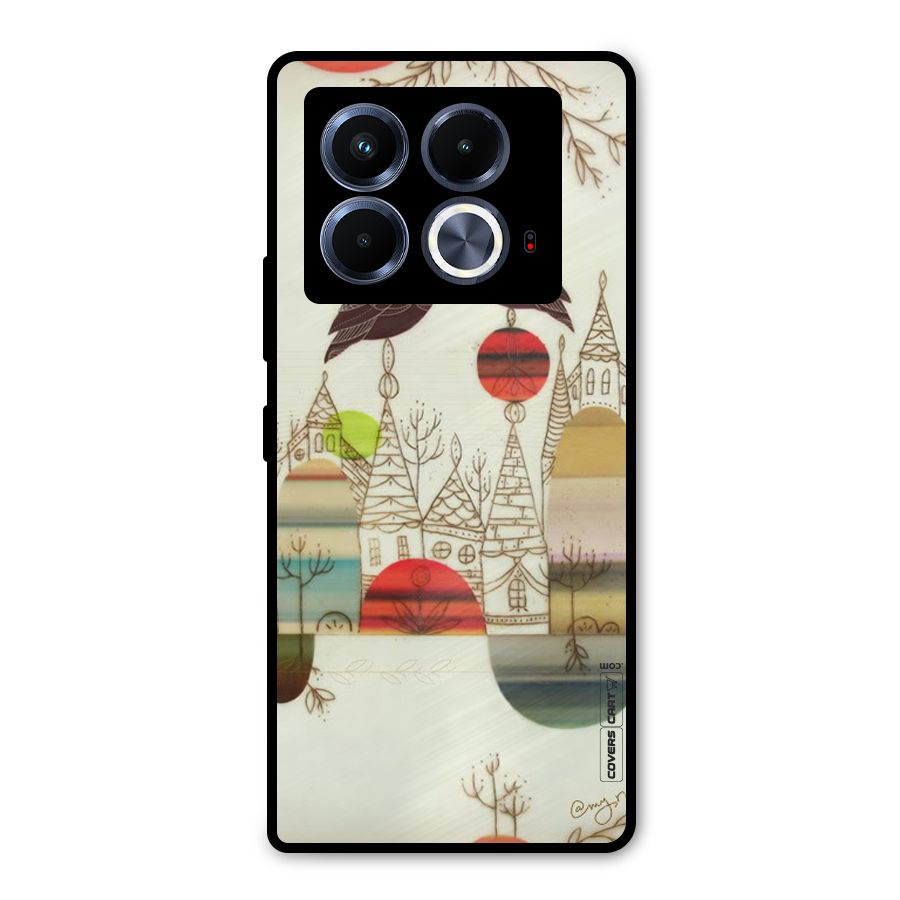 Owl Art Metal Back Case for Infinix Note 40 5G