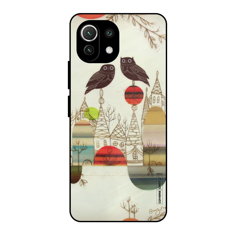 Owl Art Metal Back Case for Mi 11 Lite