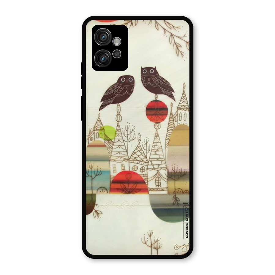 Owl Art Metal Back Case for Moto G32