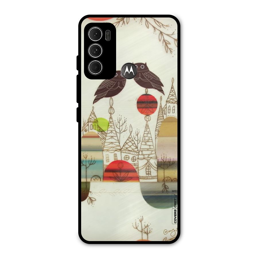 Owl Art Metal Back Case for Moto G60
