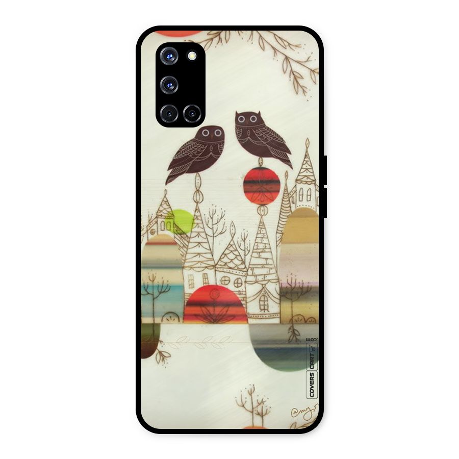 Owl Art Metal Back Case for Oppo A52