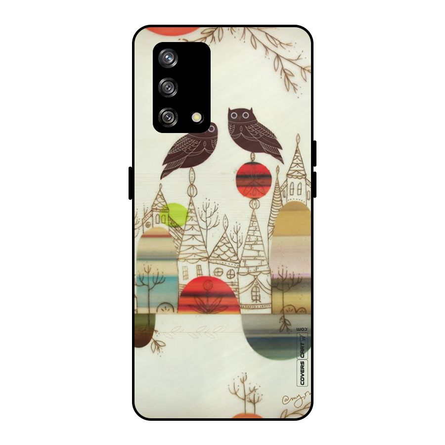 Owl Art Metal Back Case for Oppo F19
