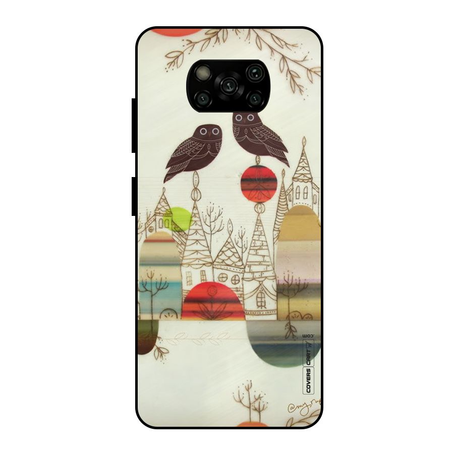 Owl Art Metal Back Case for Poco X3