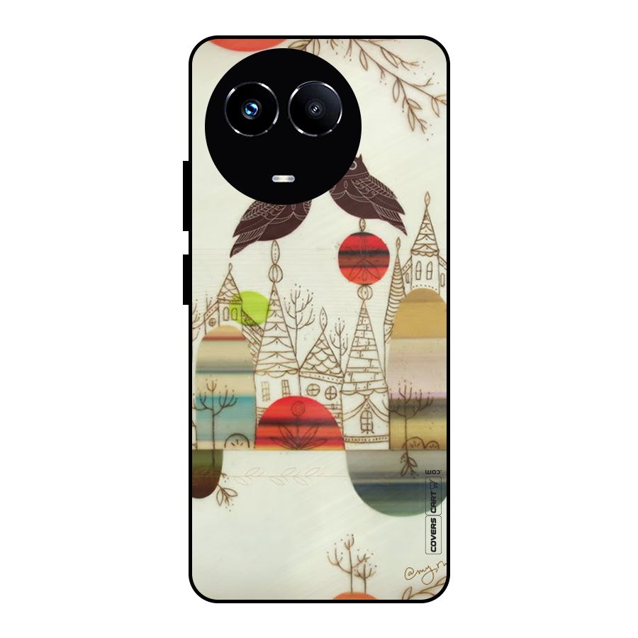 Owl Art Metal Back Case for Realme 11 5G