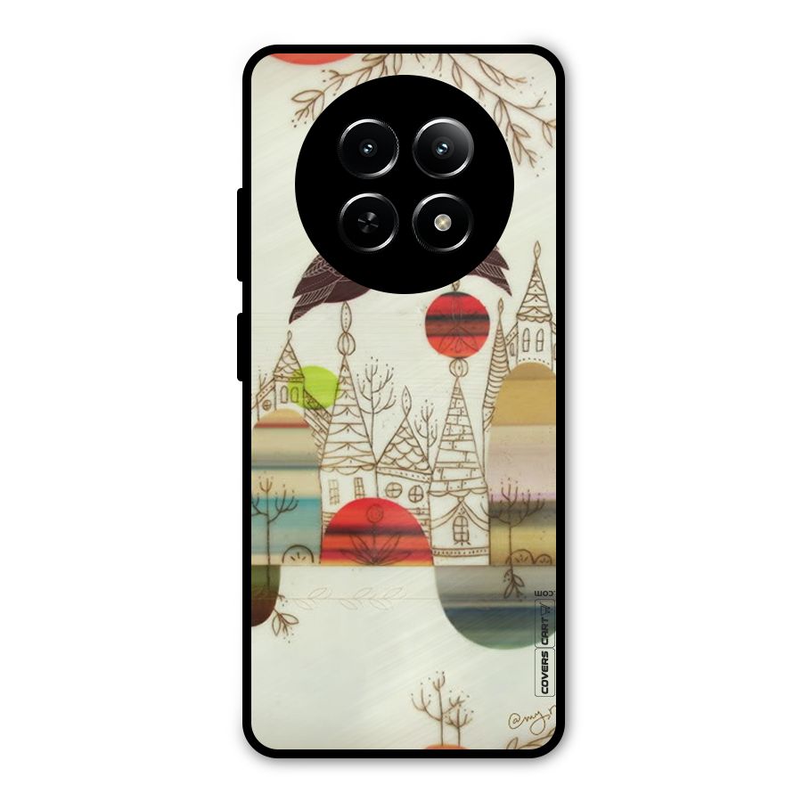 Owl Art Metal Back Case for Realme 12x 5G