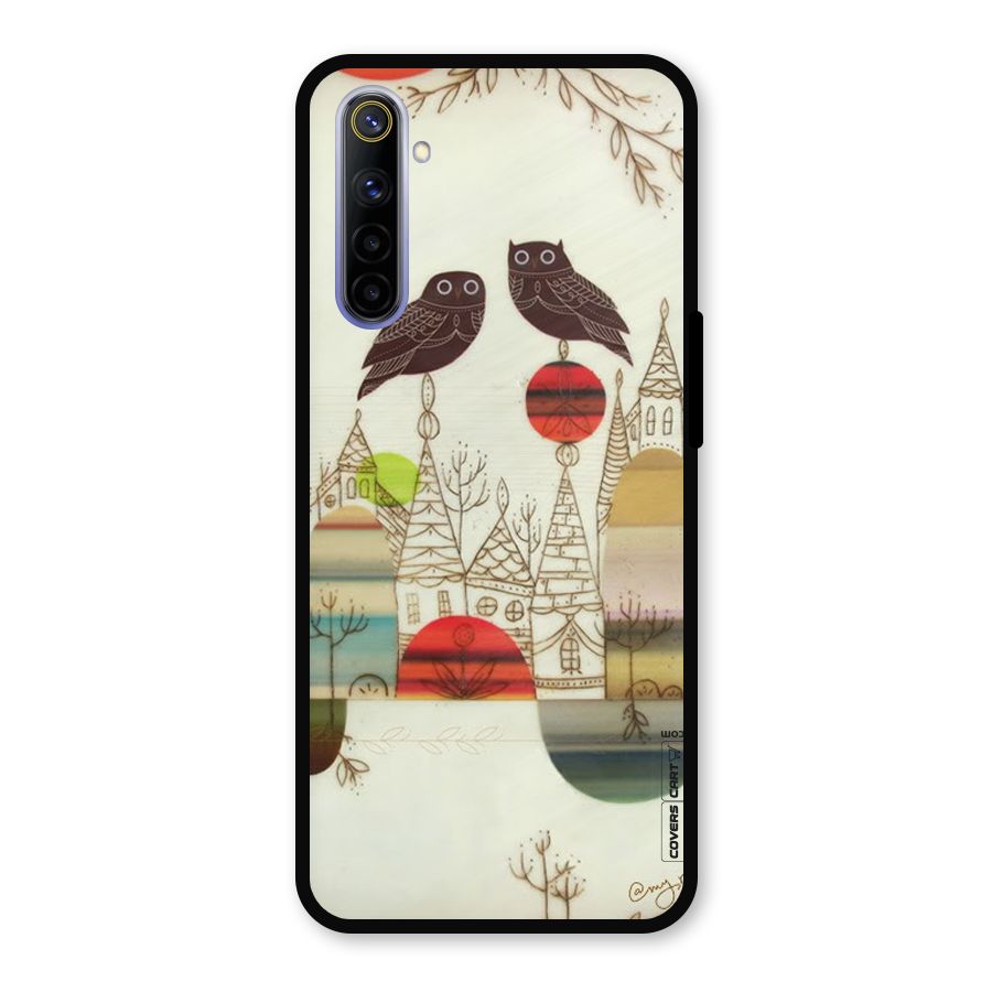 Owl Art Metal Back Case for Realme 6i