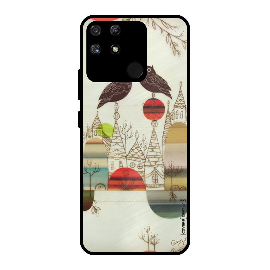 Owl Art Metal Back Case for Realme Narzo 50A
