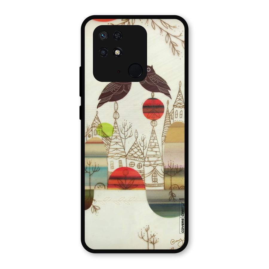 Owl Art Metal Back Case for Redmi 10