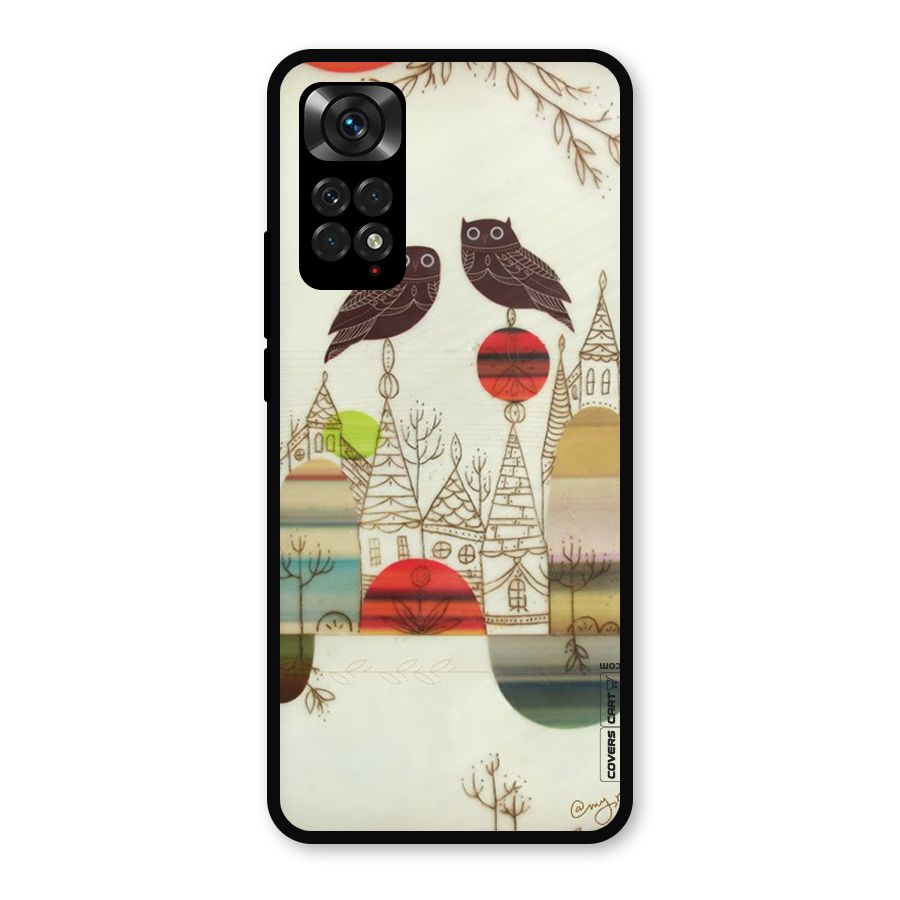 Owl Art Metal Back Case for Redmi Note 11s