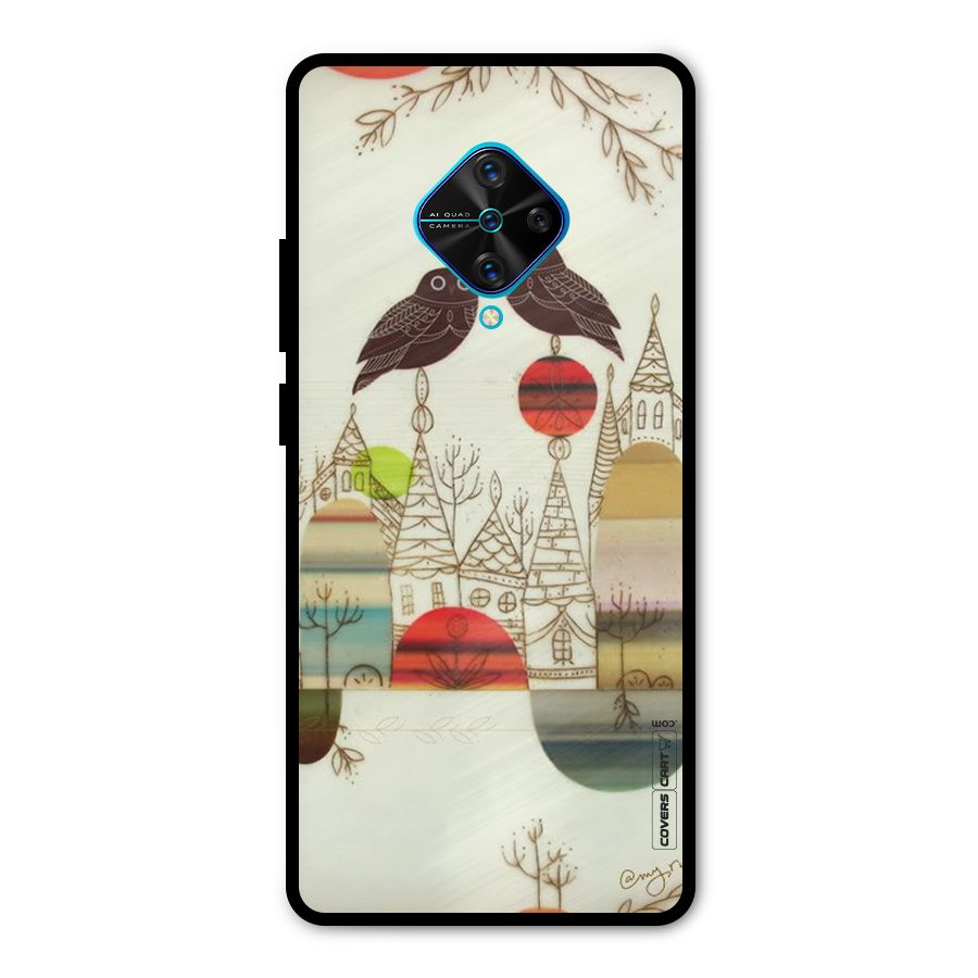Owl Art Metal Back Case for Vivo S1 Pro