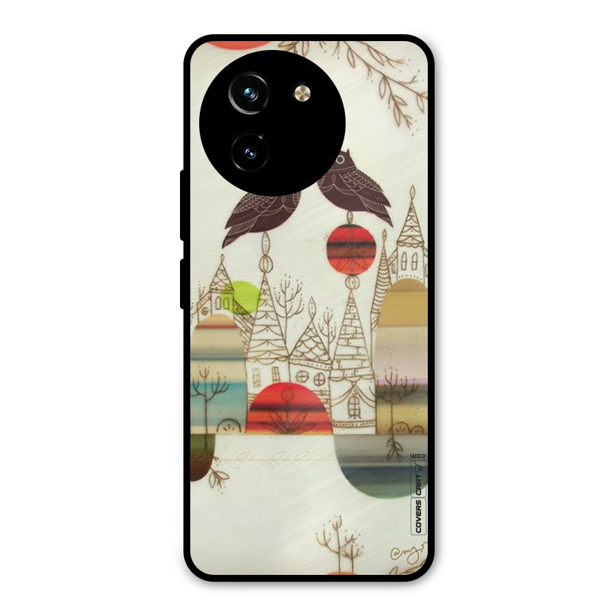 Owl Art Metal Back Case for Vivo T3x