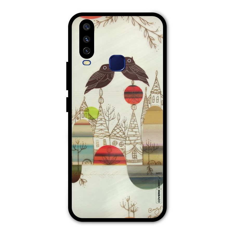 Owl Art Metal Back Case for Vivo V17