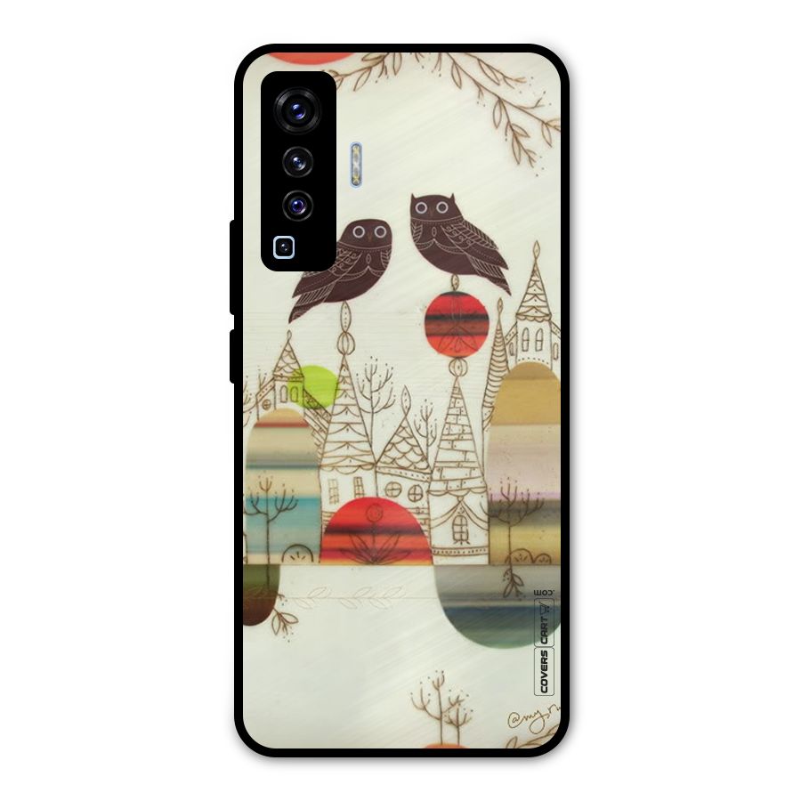 Owl Art Metal Back Case for Vivo X50