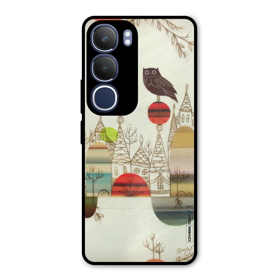 Owl Art Metal Back Case for Vivo Y29
