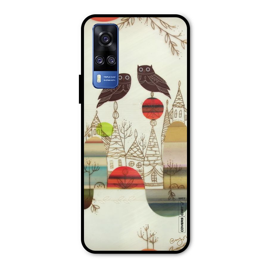 Owl Art Metal Back Case for Vivo Y31