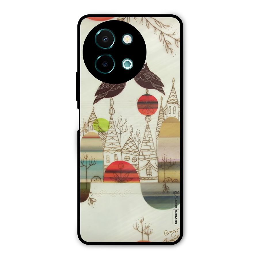 Owl Art Metal Back Case for Vivo Y58