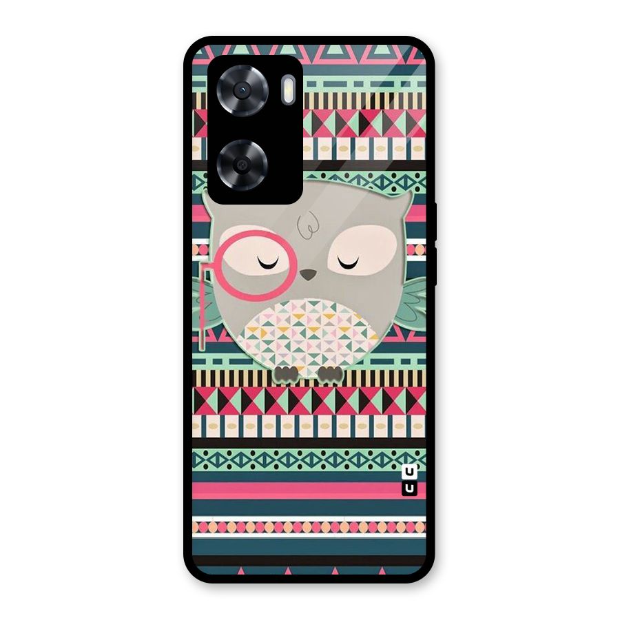 Owl Cute Pattern Glass Back Case for OnePlus Nord N20 SE