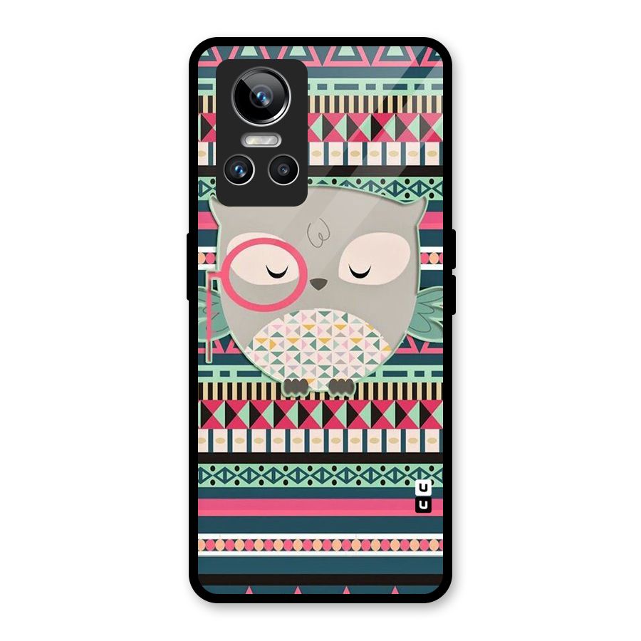 Owl Cute Pattern Glass Back Case for Realme GT Neo 3