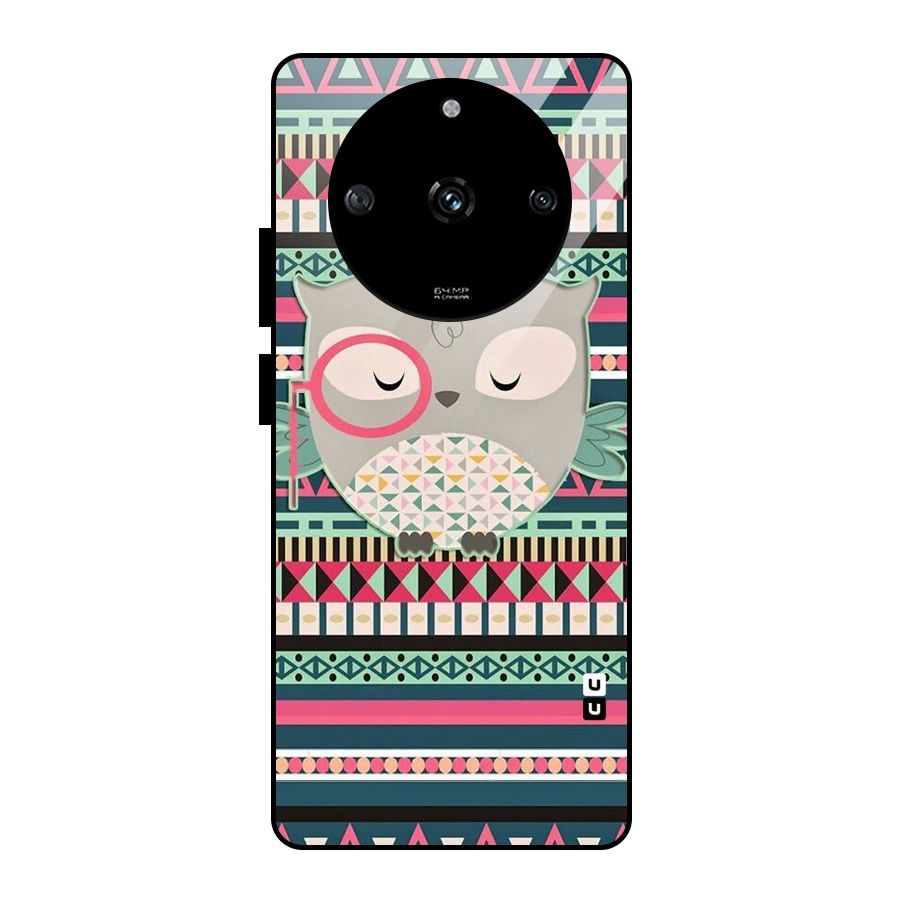 Owl Cute Pattern Glass Back Case for Realme Narzo 60 5G