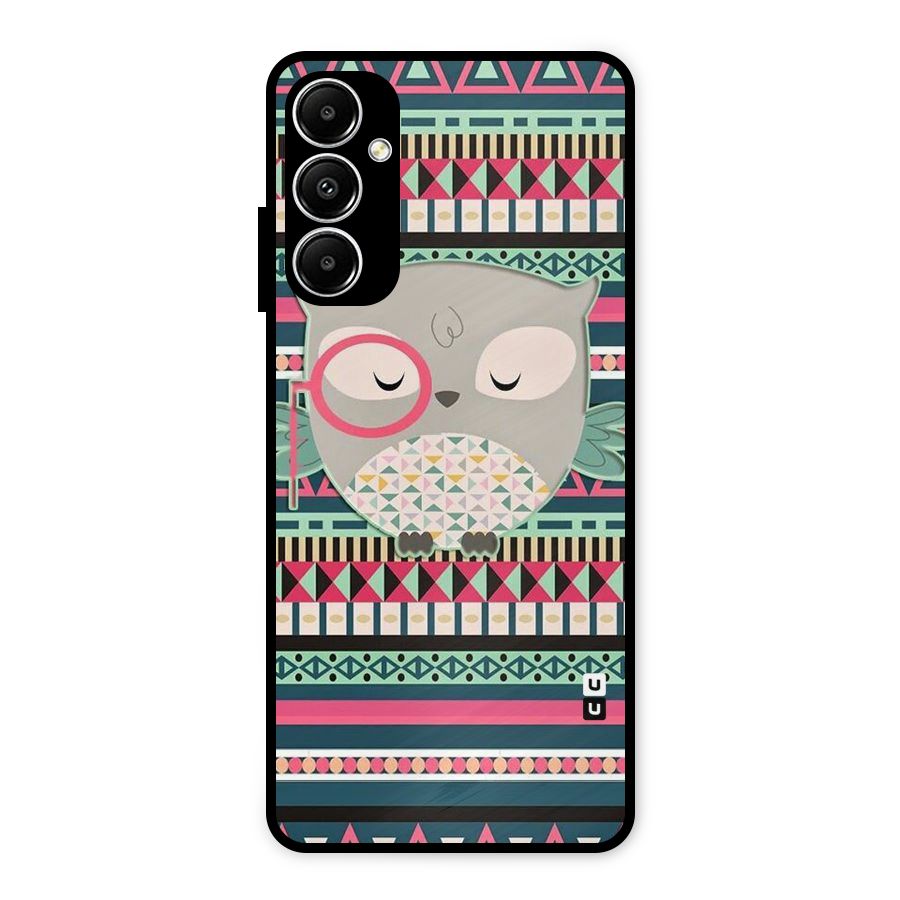 Owl Cute Pattern Metal Back Case for Galaxy A05s