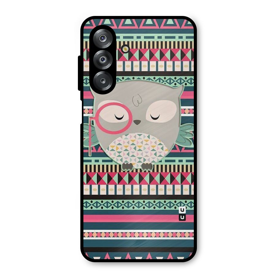Owl Cute Pattern Metal Back Case for Galaxy A26