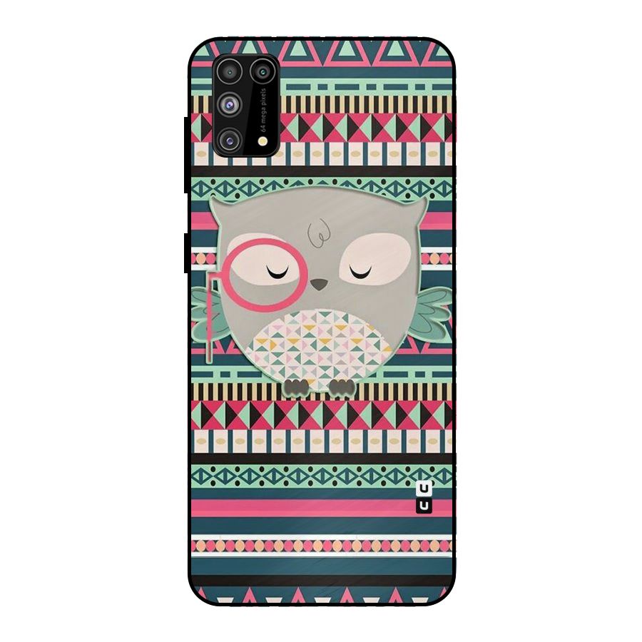 Owl Cute Pattern Metal Back Case for Galaxy F41