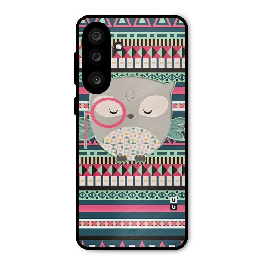 Owl Cute Pattern Metal Back Case for Galaxy M56