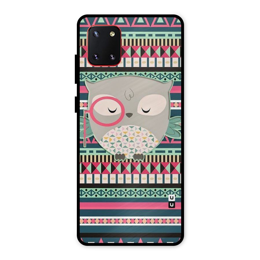 Owl Cute Pattern Metal Back Case for Galaxy Note 10 Lite