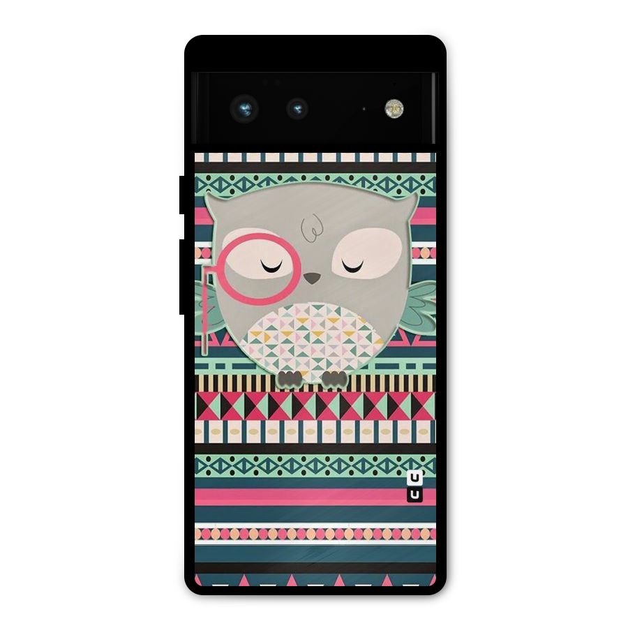 Owl Cute Pattern Metal Back Case for Google Pixel 6