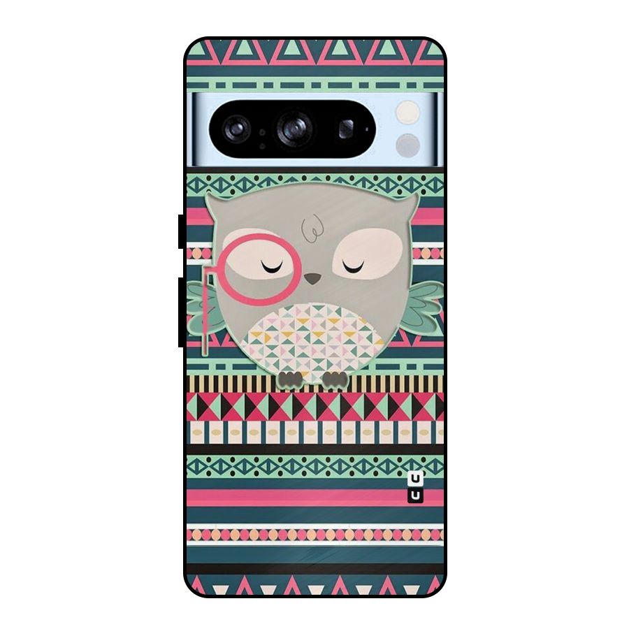 Owl Cute Pattern Metal Back Case for Google Pixel 8 Pro