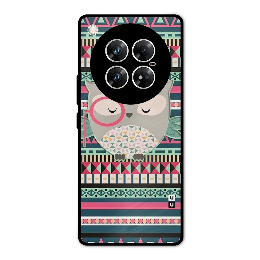Owl Cute Pattern Metal Back Case for Infinix Zero 40 5G