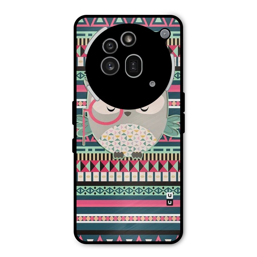 Owl Cute Pattern Metal Back Case for Nothing Phone 3a Pro