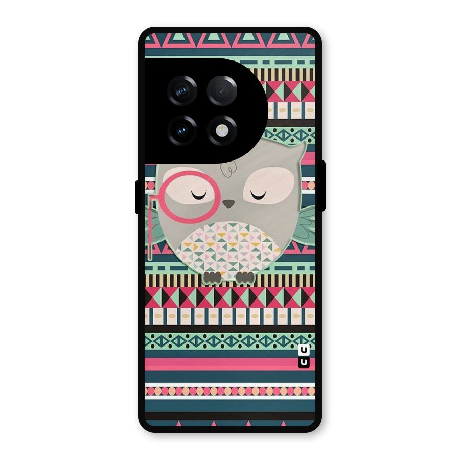 Owl Cute Pattern Metal Back Case for OnePlus 11R