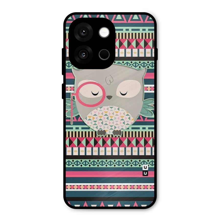 Owl Cute Pattern Metal Back Case for OnePlus 13s