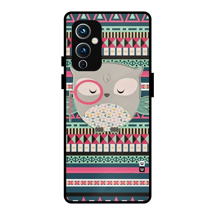 Owl Cute Pattern Metal Back Case for OnePlus 9