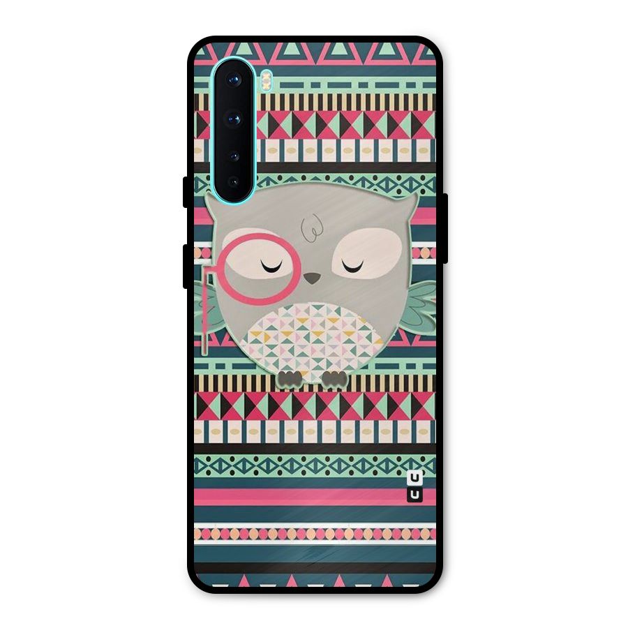Owl Cute Pattern Metal Back Case for OnePlus Nord