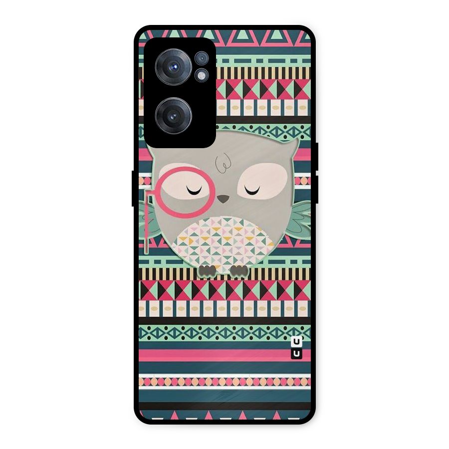 Owl Cute Pattern Metal Back Case for OnePlus Nord CE 2 5G