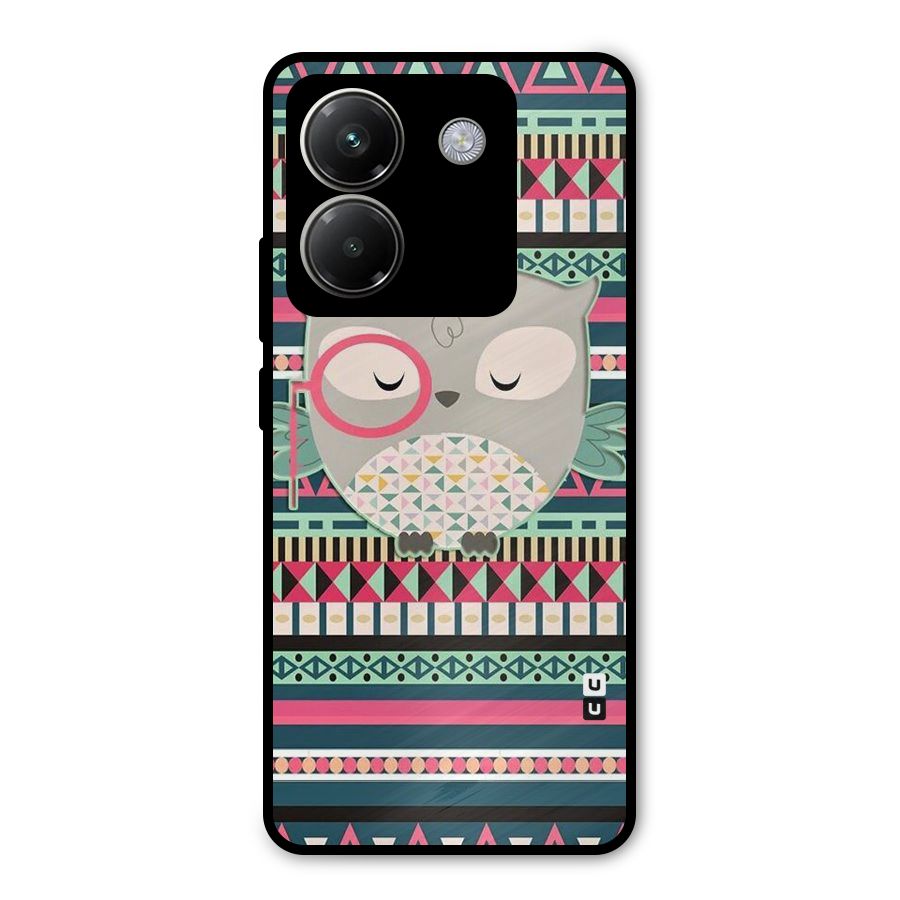 Owl Cute Pattern Metal Back Case for Poco M7 Pro 5G