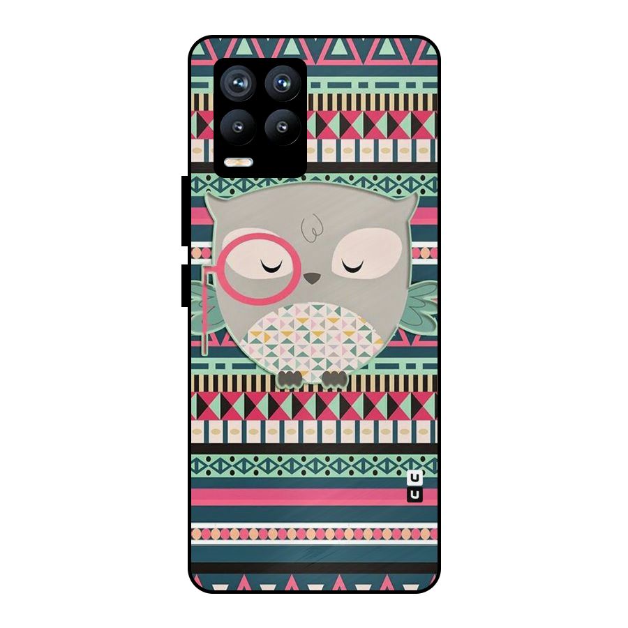 Owl Cute Pattern Metal Back Case for Realme 8 Pro