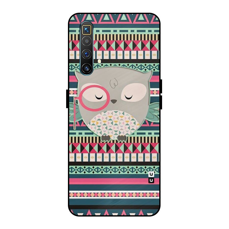 Owl Cute Pattern Metal Back Case for Realme X3 SuperZoom