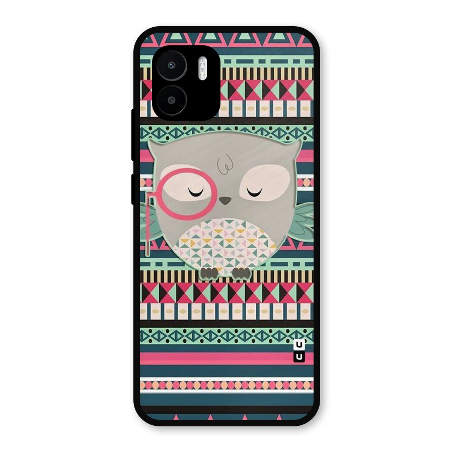 Owl Cute Pattern Metal Back Case for Redmi A2