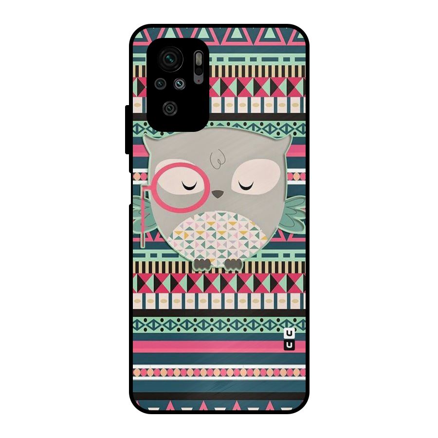 Owl Cute Pattern Metal Back Case for Redmi Note 10S