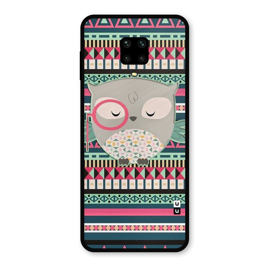 Owl Cute Pattern Metal Back Case for Redmi Note 10 Lite