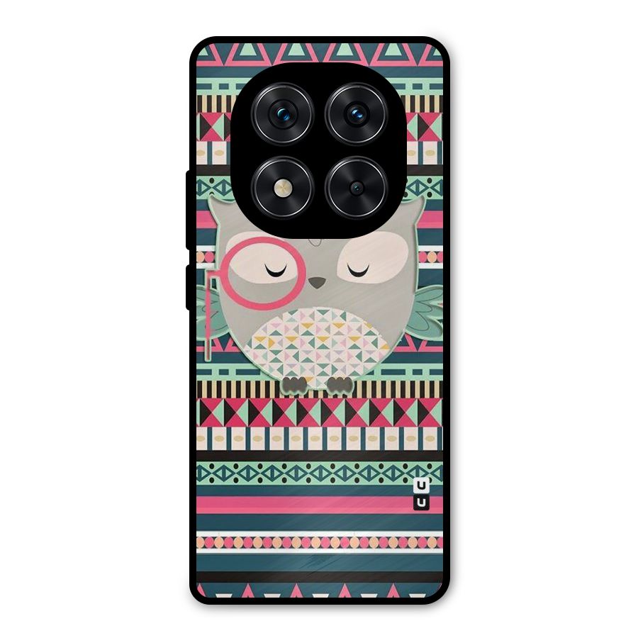 Owl Cute Pattern Metal Back Case for Redmi Note 14 Pro 5G
