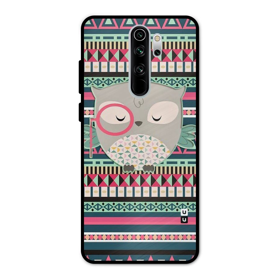 Owl Cute Pattern Metal Back Case for Redmi Note 8 Pro
